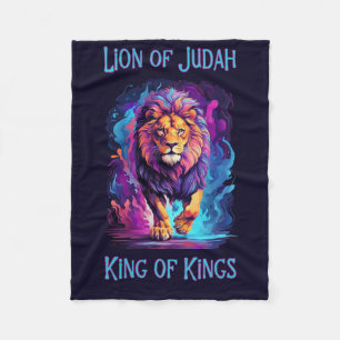 Couverture Polaire Lion de Juda Foi Jésus Don chrétien