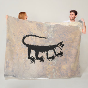 Couverture Polaire Lion de montagne Petroglyph