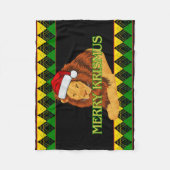 Couverture Polaire Lion de Noël jamaïcain (Devant)