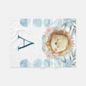 Couverture Polaire Lion de pépinière personnalisé (Devant (Horizontal))