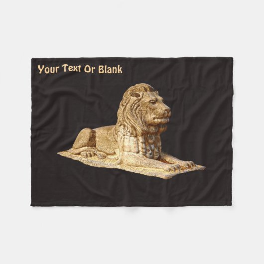 Couverture Polaire Lion de pierre (Devant (Horizontal))