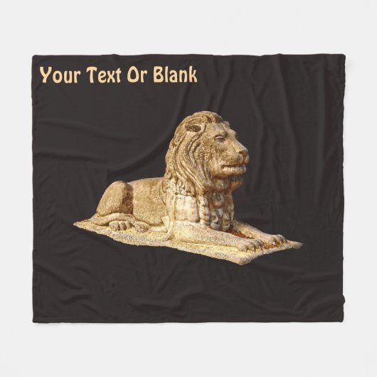 Couverture Polaire Lion de pierre (Devant (Horizontal))