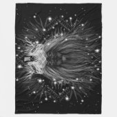 Couverture Polaire Lion d'étoile avec monogramme de couronne (Devant)