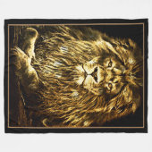 Couverture Polaire Lion d'Or Majestic (Devant (Horizontal))