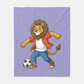 Couverture Polaire Lion Dribbling a Soccer Ball | Power, Skill & Cham (Devant)