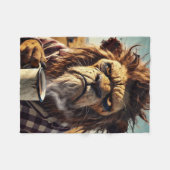 Couverture Polaire Lion du matin (Devant (Horizontal))