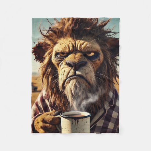 Couverture Polaire Lion du matin (Devant)