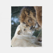 Couverture Polaire Lion et lionne (Devant)