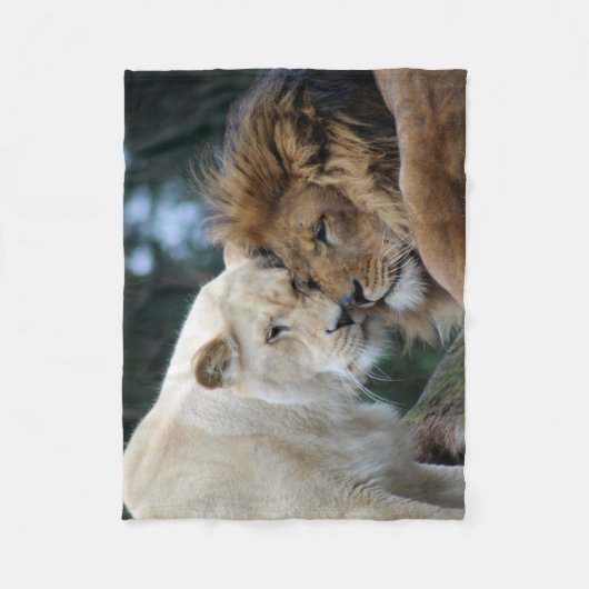 Couverture Polaire Lion et lionne (Devant)