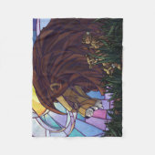 Couverture Polaire Lion et petits (Devant)