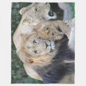Couverture Polaire Lion Fleece Blanche (Devant)
