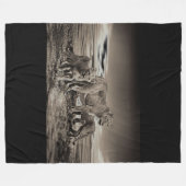 Couverture Polaire Lion Fleece Blanche (Devant (Horizontal))