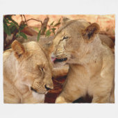 Couverture Polaire Lion Fleece Blanche (Devant (Horizontal))