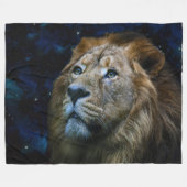 Couverture Polaire Lion Fleece Blanche (Devant (Horizontal))