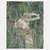 Couverture Polaire Lion Fleece Blanche (Devant)