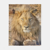 Couverture Polaire Lion Fleece Blanche (Devant)