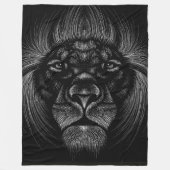 Couverture Polaire Lion Fleece Blanche (Devant)