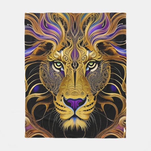 Couverture Polaire Lion Gold Filigree (Devant)