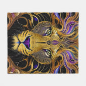 Couverture Polaire Lion Gold Filigree (Devant (Horizontal))