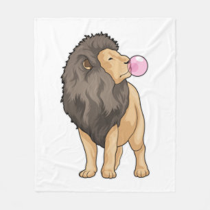 Couverture Polaire Lion gomme à mâcher