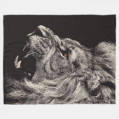 Couverture Polaire Lion homme en colère (Devant (Horizontal))