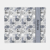 Couverture Polaire Lion Jungle King Fleece Blanche (Devant (Horizontal))