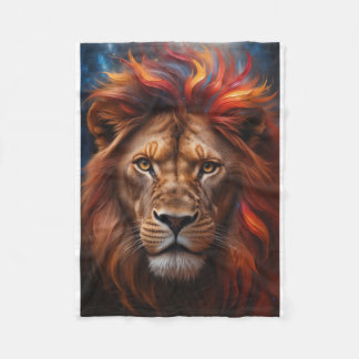 Couverture Polaire Lion majestée