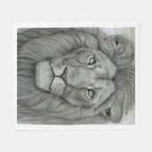 Couverture Polaire Lion Majestueux (Devant (Horizontal))
