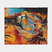 Couverture Polaire Lion majestueux protégeant les forêts (Devant (Horizontal))