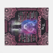 Couverture Polaire Lion Personnalisé À Ma Fille De Ta Mère (Devant (Horizontal))