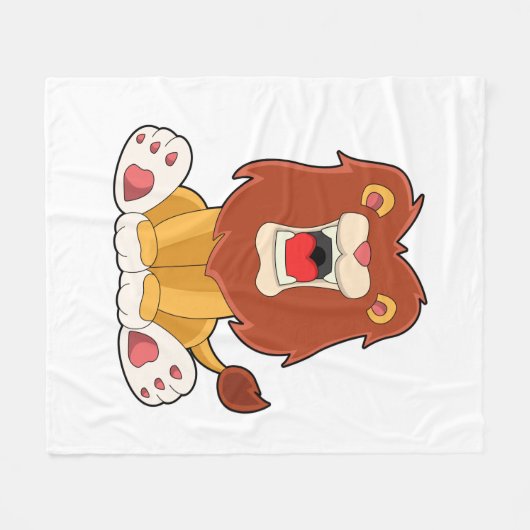 Couverture Polaire lion rugissant (Devant (Horizontal))