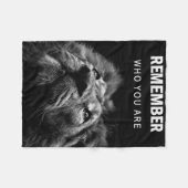 Couverture Polaire Lion Se Rappelle Qui Vous Êtes (Devant (Horizontal))