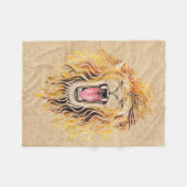 Couverture Polaire Lion tourbillonnant (Devant (Horizontal))