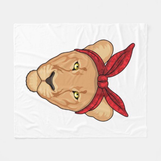 Couverture Polaire Lioness with bandana (Devant (Horizontal))