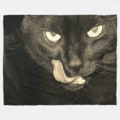 Couverture Polaire Lique de chats noirs (Devant (Horizontal))