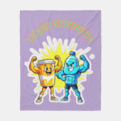 Couverture Polaire Liquid Strength – Funny Juice & Water Muscle Desig (Devant)