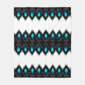 Couverture Polaire Liquide géométrique sans joint ondulé vert tribal (Devant)