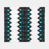 Couverture Polaire Liquide géométrique sans joint ondulé vert tribal (Devant (Horizontal))