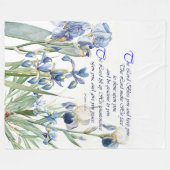 Couverture Polaire L'iris botanique fleurit la bénédiction florale de (Devant (Horizontal))