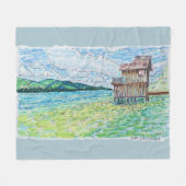 Couverture Polaire Lis dans le lac (Devant (Horizontal))