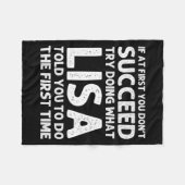 Couverture Polaire Lisa Name D Birthday Funny Christmas Jo (Devant (Horizontal))