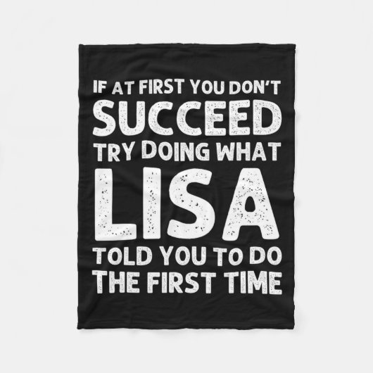 Couverture Polaire Lisa Name D Birthday Funny Christmas Jo (Devant)