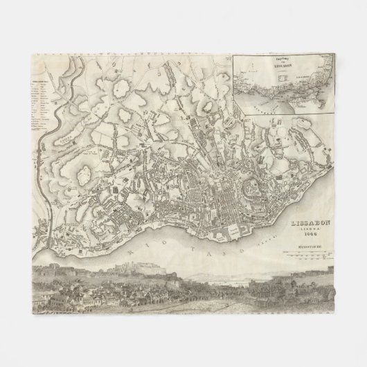 Couverture Polaire Lisbonne, Portugal (Devant (Horizontal))