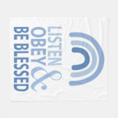 Couverture Polaire Listen Obey and Be Blessed  (Devant (Horizontal))