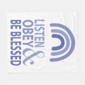 Couverture Polaire Listen Obey and Be Blessed  (Devant (Horizontal))