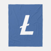 Couverture Polaire Litecoin CryptoCurrency LTC Logo Blue Simple (Devant)