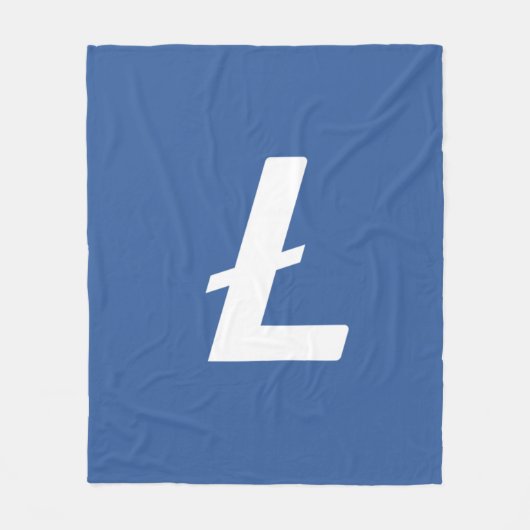 Couverture Polaire Litecoin CryptoCurrency LTC Logo Blue Simple (Devant)