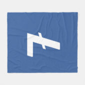 Couverture Polaire Litecoin CryptoCurrency LTC Logo Blue Simple (Devant (Horizontal))