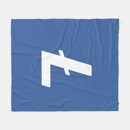 Couverture Polaire Litecoin CryptoCurrency LTC Logo Blue Simple (Devant (Horizontal))