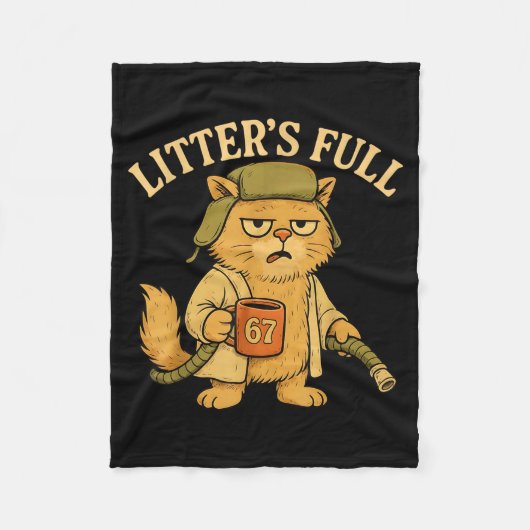 Couverture Polaire Litter’s Full Funny Six Seven 67 Meme Cat Lovers C (Devant)